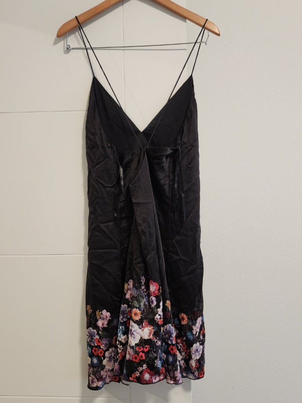 Floral Open Back Silk Dress - Picture 2 of 9